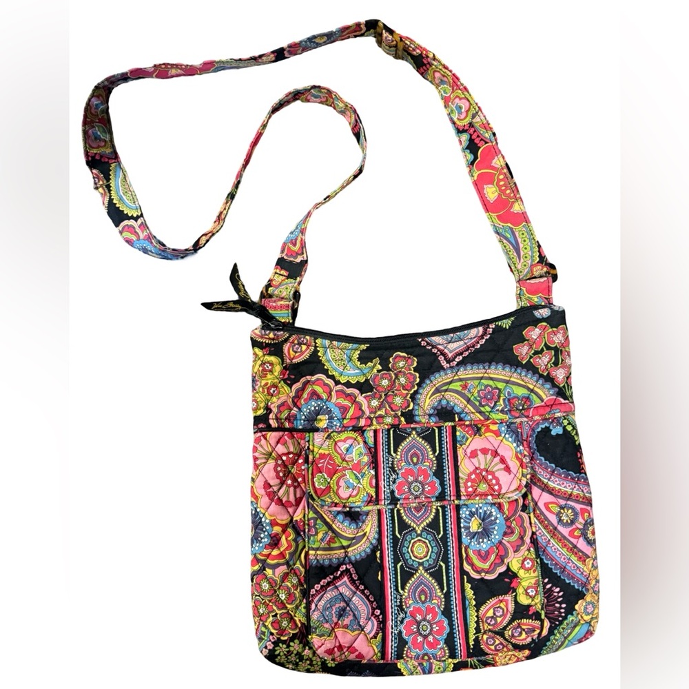 Vera Bradley Cross Body Bag Quilted Symphony in Hue Pattern Retired